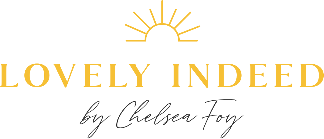 Lovely Indeed by Chelsea Foy sunshine logo